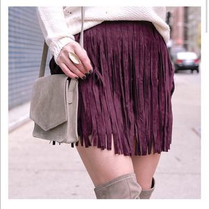 5/48 Micro Fringe Suede Skirt (Saks Fifth Ave)